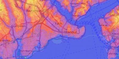 地图的伊斯坦布尔的地形