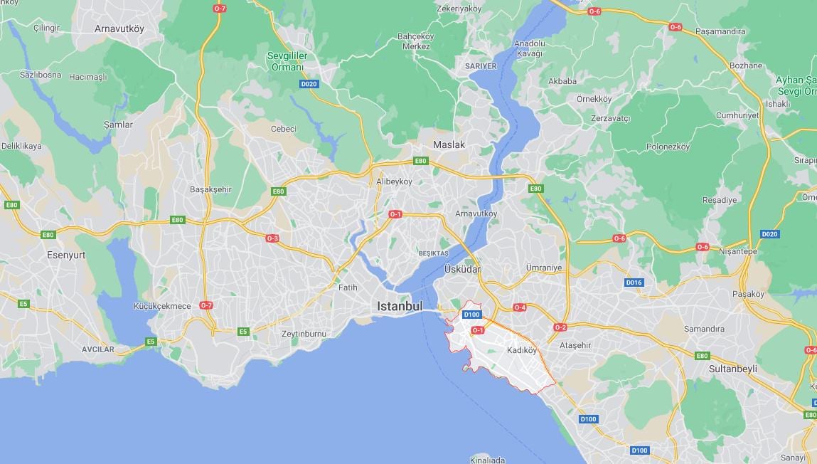 地图的伊斯坦布尔伊斯坦布尔