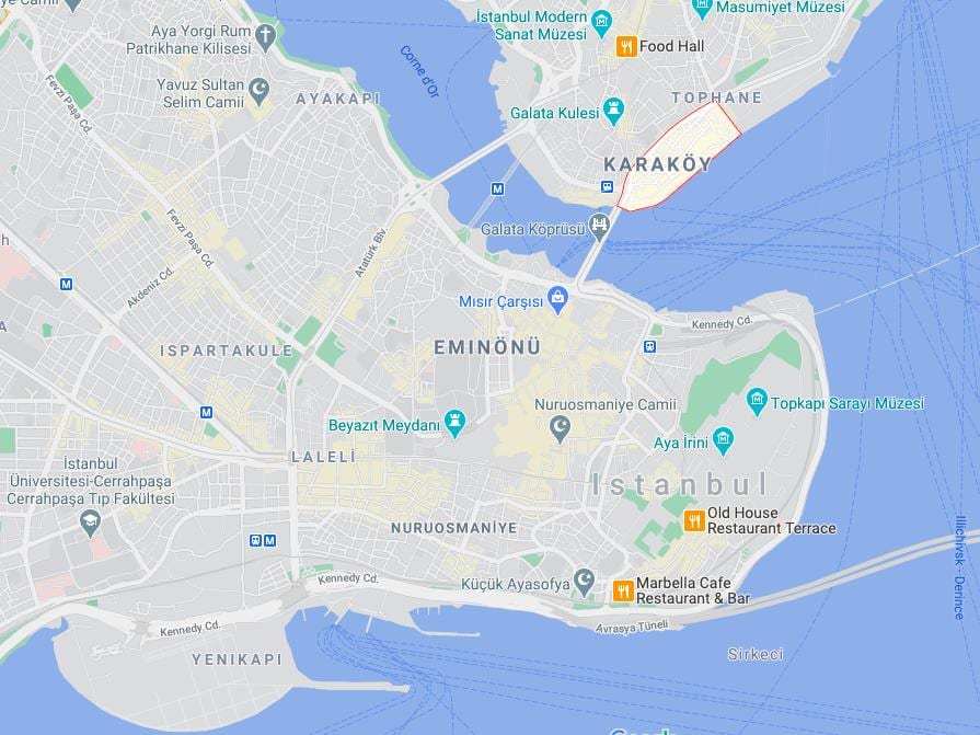 地图卡拉克伊斯坦布尔