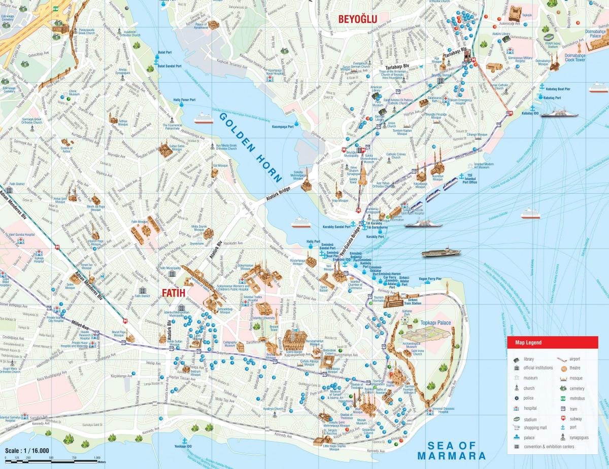 地图的伊斯坦布尔伊斯坦布尔