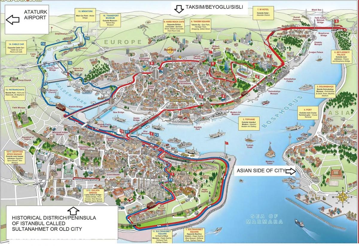 地图的伊斯坦布尔3d 