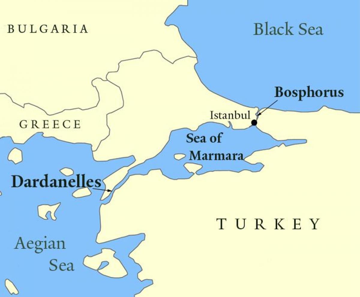 博斯普鲁斯海峡地图伊斯坦布尔