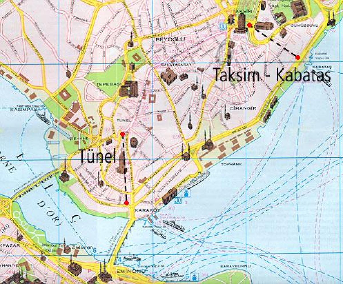 地图的伊斯坦布尔卡贝塔斯