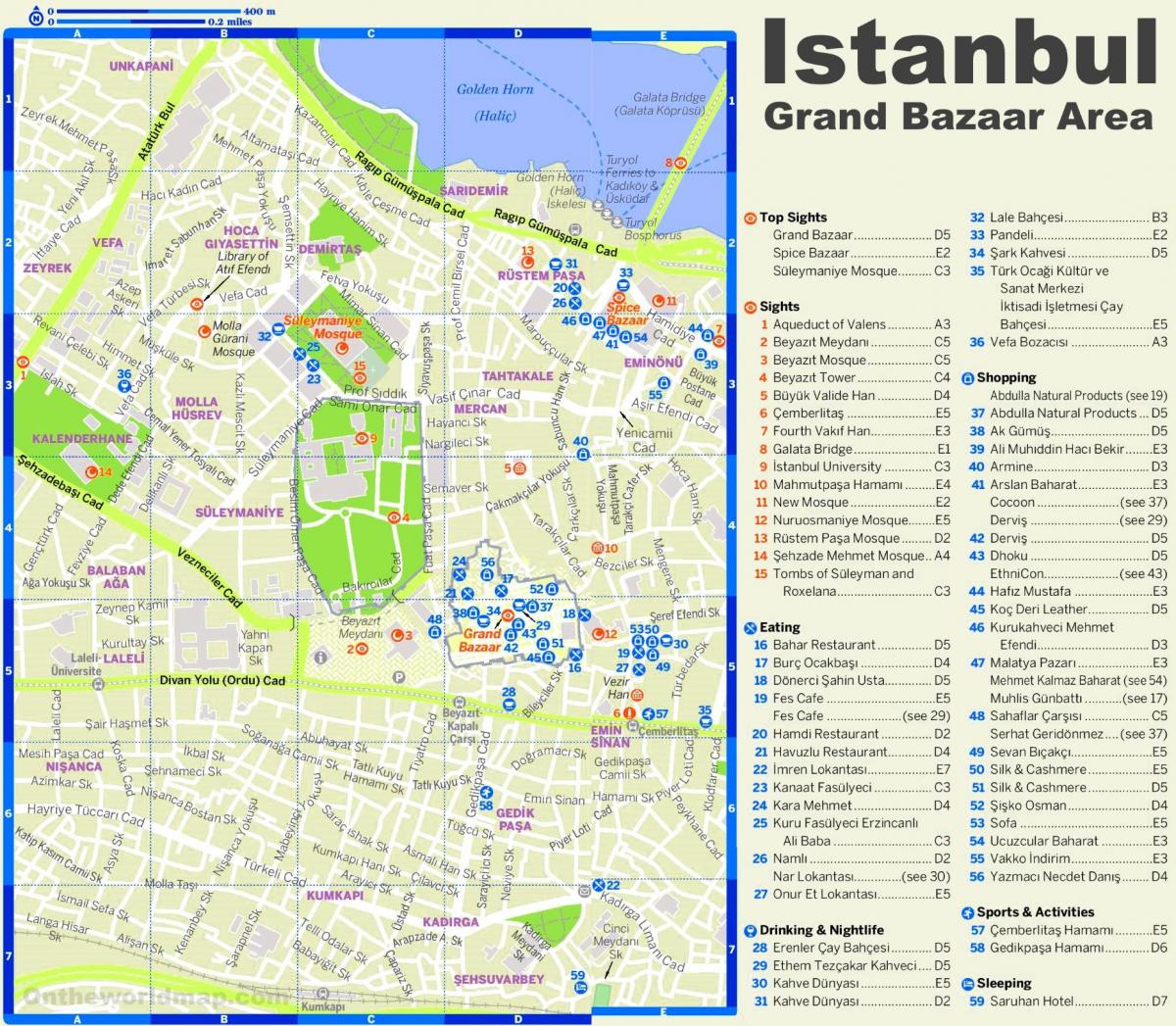 伊斯坦布尔市的地图