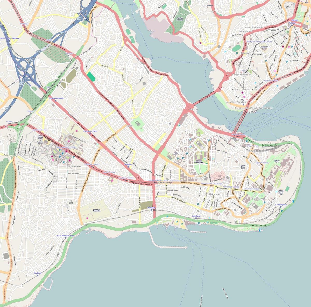 地图的伊斯坦布尔地区伊斯坦布尔