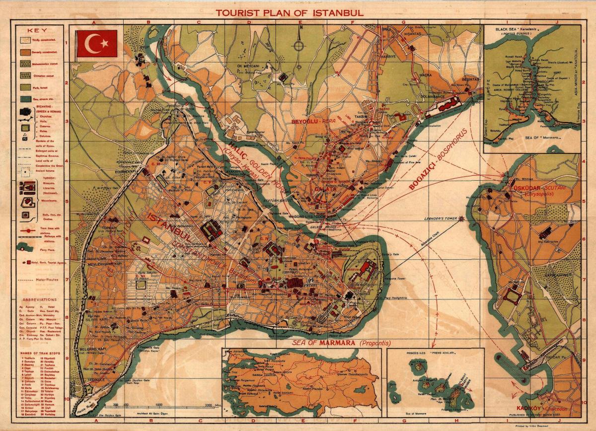 伊斯坦布尔旧的地图