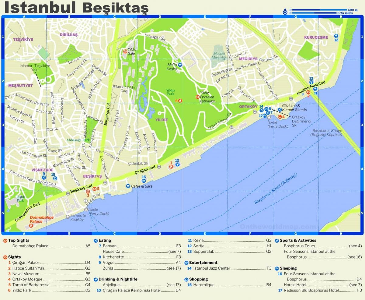 地图的伊斯坦布尔贝斯