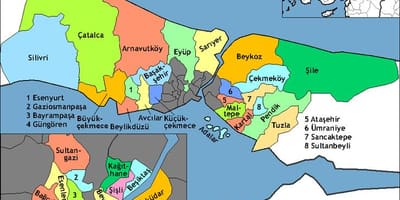 伊斯坦布尔地区的地图