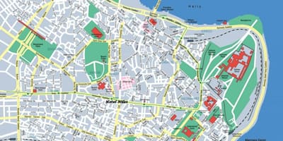 伊斯坦布尔清真寺的地图