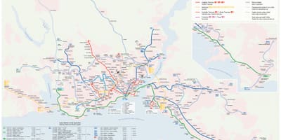 伊斯坦布尔的快速运输地图
