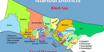 伊斯坦布尔地区的地图