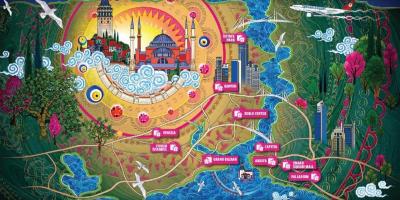伊斯坦布尔购物中心的地图